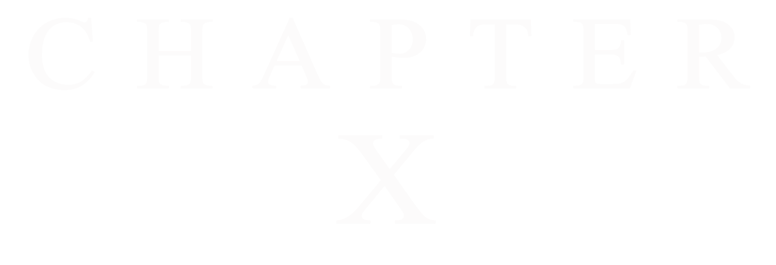 CHAPTER X – CSBradshaw
